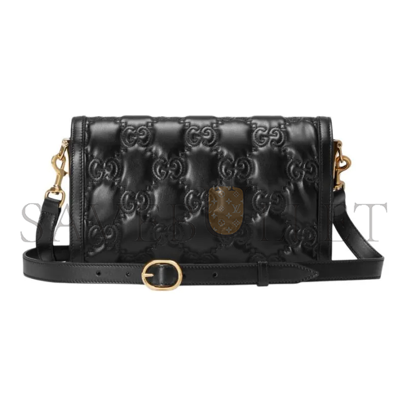 GUCCI SMALL GG MATELASSÉ LEATHER BAG 724529 (25.5*16*8.5cm)